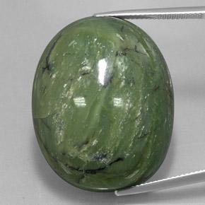 Serpentina Verde Terroso Natural 79.50ct, oval, Opaco