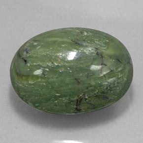 Serpentina Verde Terroso Natural 79.50ct, oval, Opaco