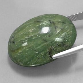 Serpentina Verde Terroso Natural 79.50ct, oval, Opaco