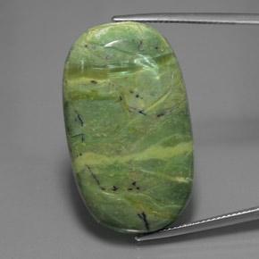 Serpentina Verde médio Natural 34.37ct, Corte Oval, Opaco