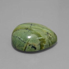 Serpentina Terra Verde Natural 37.21ct, Formato de pêra, Opaco