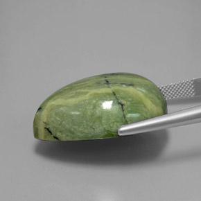 Serpentina Terra Verde Natural 37.21ct, Formato de pêra, Opaco