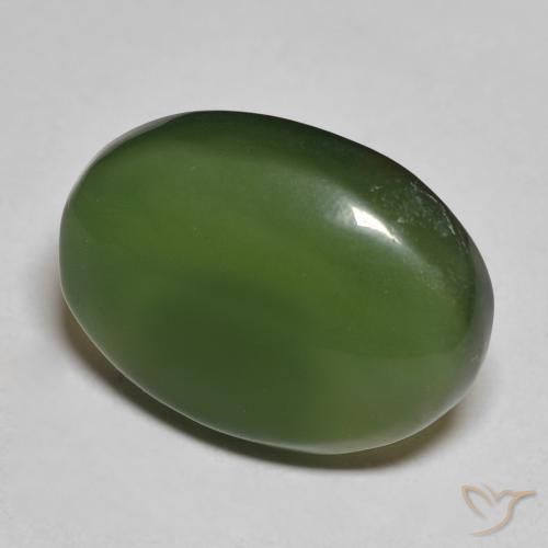 Serpentina Verde escuro Natural 9.27ct, oval, Translúcido