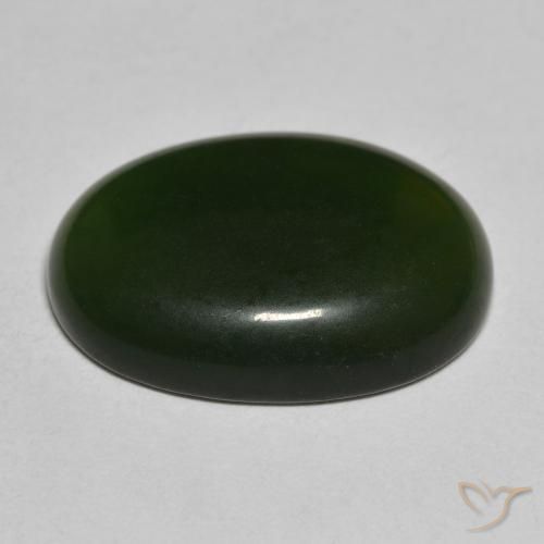 Serpentina Verde escuro Natural 12.91ct, oval, Translúcido