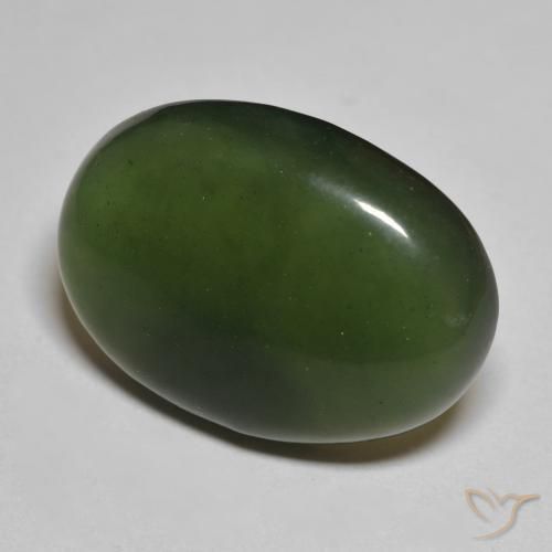 Serpentina Verde escuro Natural 20.12ct, oval, Translúcido