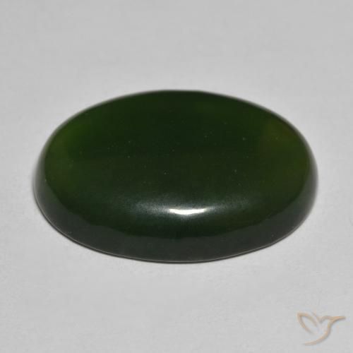 Serpentina Verde escuro Natural 20.12ct, oval, Translúcido