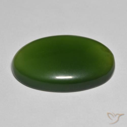 Serpentina Verde escuro Natural 28.19ct, oval, Translúcido
