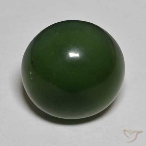 14.95ct Natural Verde escuro Serpentina, Redondo, Translúcido