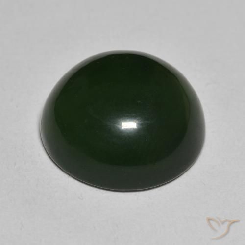 Serpentina Verde escuro Natural 14.95ct, Redondo, Translúcido