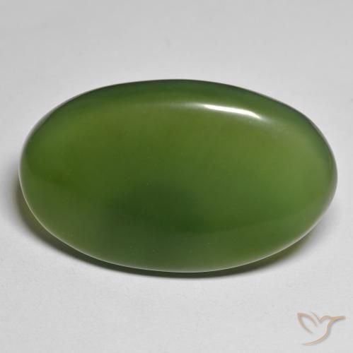 44.39ct Natural Verde escuro Serpentina, oval, Translúcido