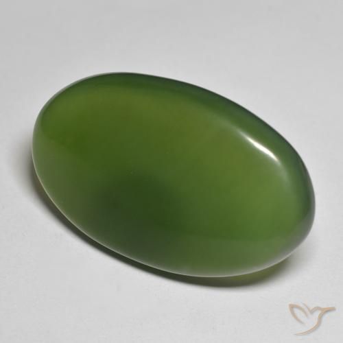 Serpentina Verde escuro Natural 44.39ct, oval, Translúcido