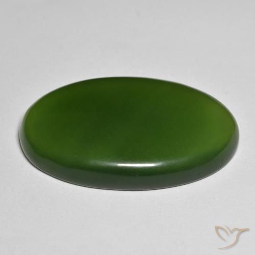 Serpentina Verde escuro Natural 44.39ct, oval, Translúcido