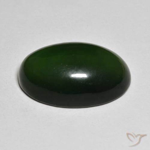 Serpentina Verde escuro Natural 18.23ct, oval, Translúcido
