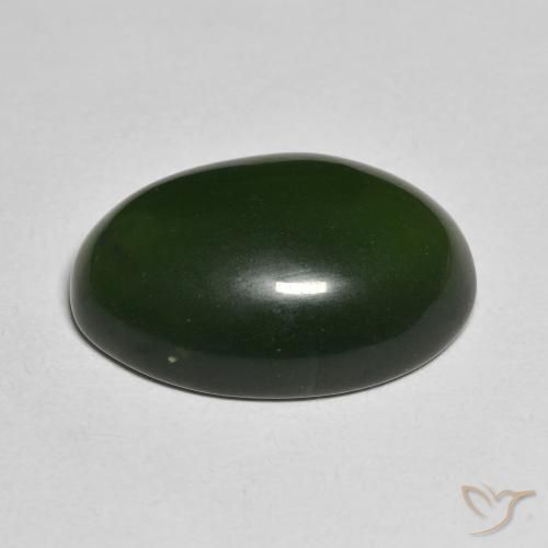 Serpentina Verde escuro Natural 15.97ct, oval, Translúcido