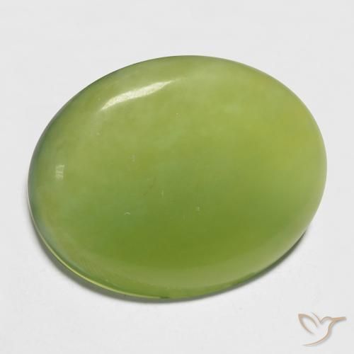 Serpentina Verde Vivo Claro Natural 11.78ct, oval, Translúcido