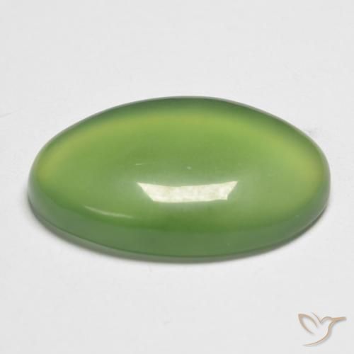 Serpentina Verde médio Natural 11.47ct, oval, Translúcido