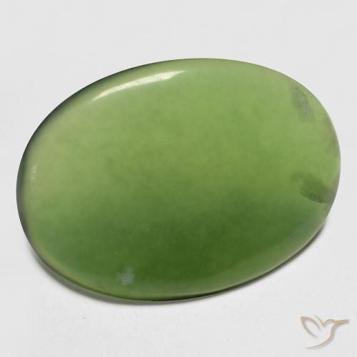 Serpentina verde quente Natural 15.21ct, oval, Translúcido