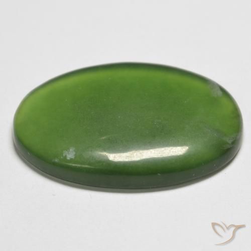 Serpentina verde quente Natural 15.21ct, oval, Translúcido