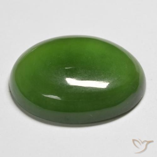 Serpentina Verde médio Natural 18.71ct, oval, Translúcido