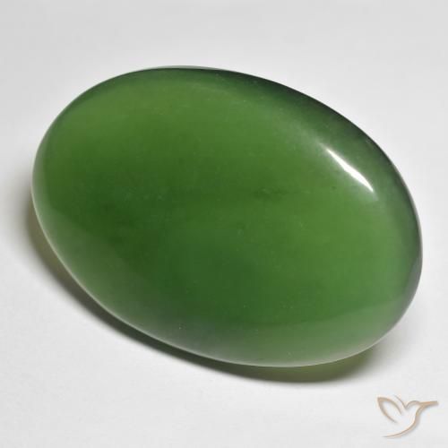 Serpentina Verde médio Natural 62.82ct, oval, Translúcido
