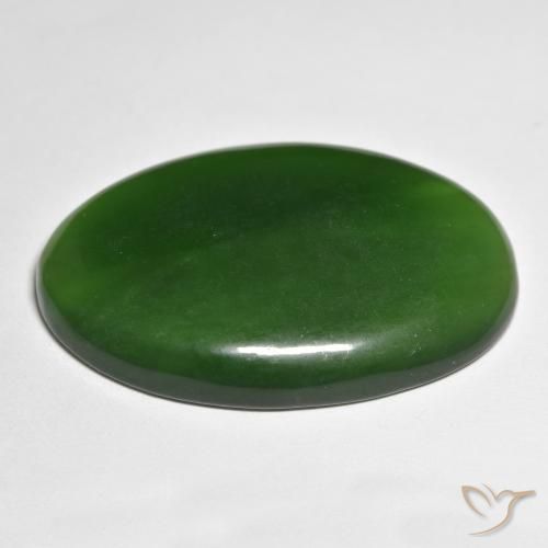 Serpentina Verde médio Natural 62.82ct, oval, Translúcido