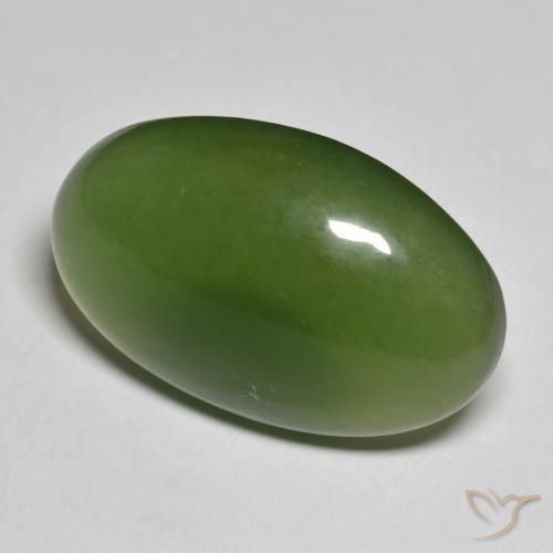 Serpentina Verde Terroso Natural 19.27ct, oval, Translúcido