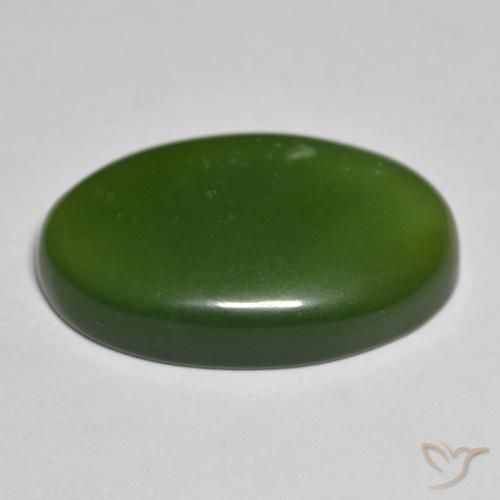 Serpentina Verde Terroso Natural 19.76ct, oval, Translúcido