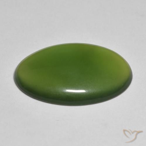 Serpentina Verde Terroso Natural 11.32ct, oval, Translúcido