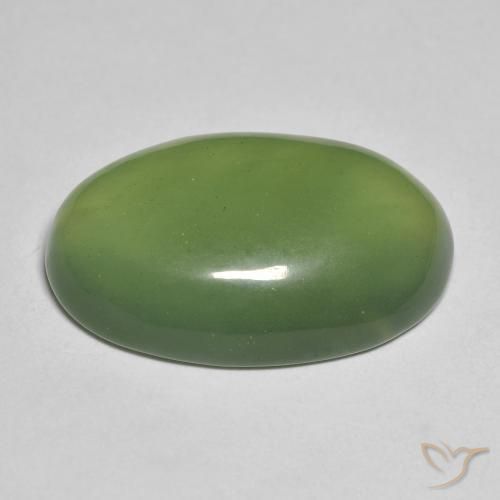 Serpentina verde pêra Natural 19.08ct, oval, Translúcido