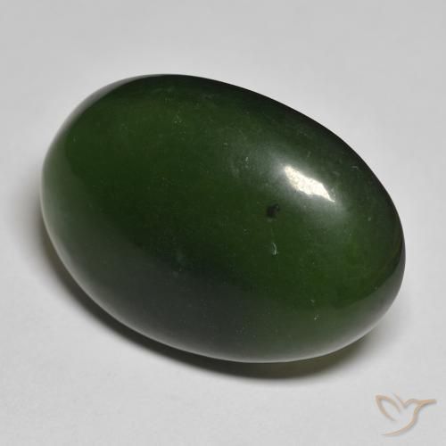 Serpentina Verde escuro Natural 30.32ct, oval, Translúcido
