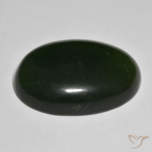 Serpentina Verde escuro Natural 30.32ct, oval, Translúcido