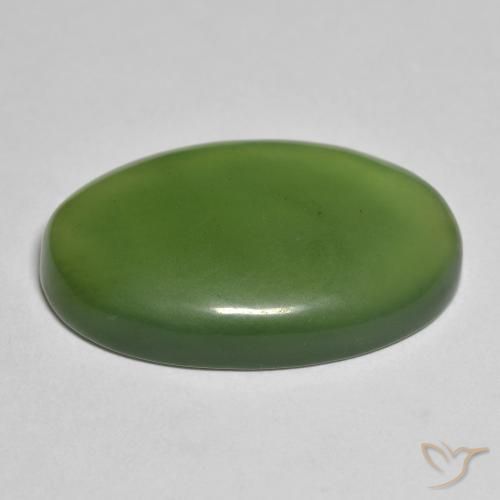 Serpentina Verde Terroso Natural 22.18ct, oval, Translúcido