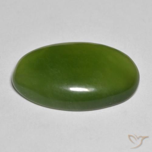 Serpentina Verde Terroso Natural 14.01ct, oval, Translúcido
