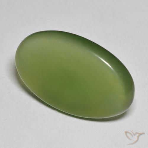 Serpentina Verde escuro Natural 11.43ct, oval, Translúcido