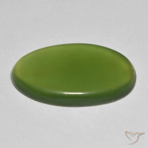Serpentina Verde escuro Natural 11.43ct, oval, Translúcido