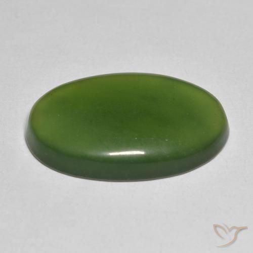 Serpentina Verde escuro Natural 13.43ct, oval, Translúcido