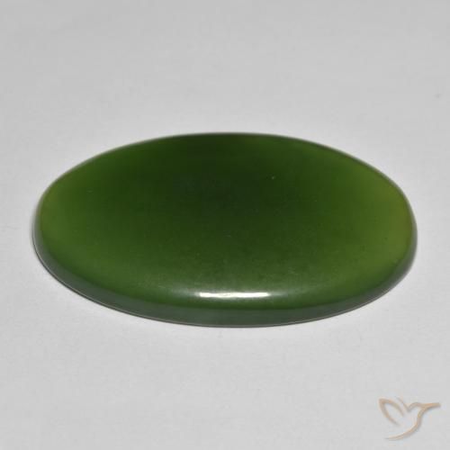Serpentina Verde escuro Natural 46.66ct, oval, Translúcido