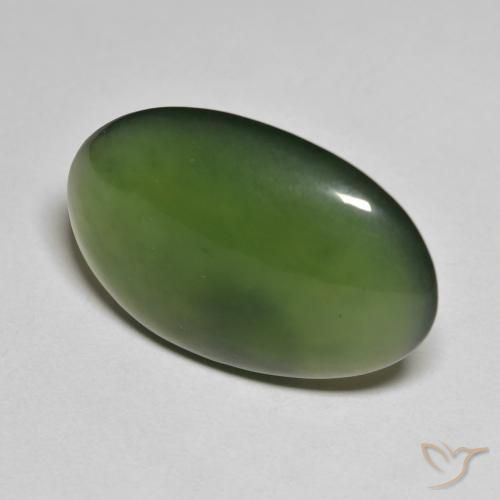 Serpentina Algas Verdes Natural 18.55ct, oval, Translúcido