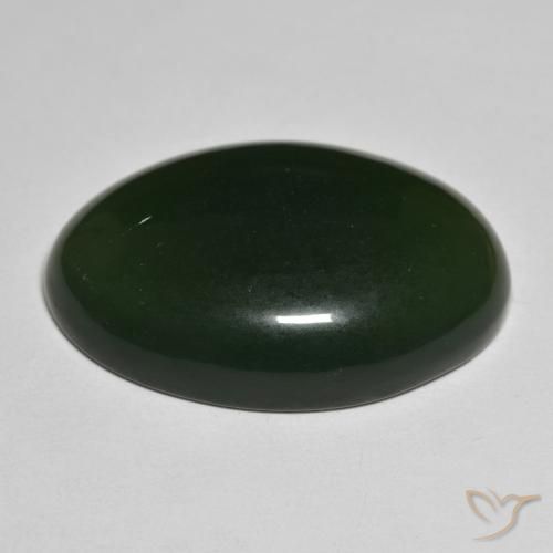 Serpentina Verde escuro Natural 45.87ct, oval, Translúcido