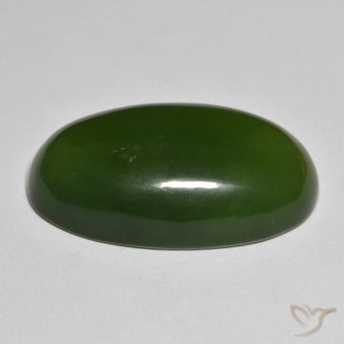 Serpentina Verde escuro Natural 32.92ct, oval, Translúcido