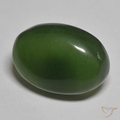 Serpentina Verde escuro Natural 14.10ct, oval, Translúcido