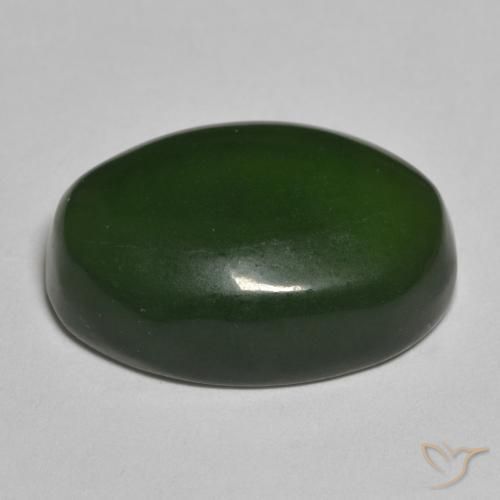 Serpentina Verde escuro Natural 14.10ct, oval, Translúcido