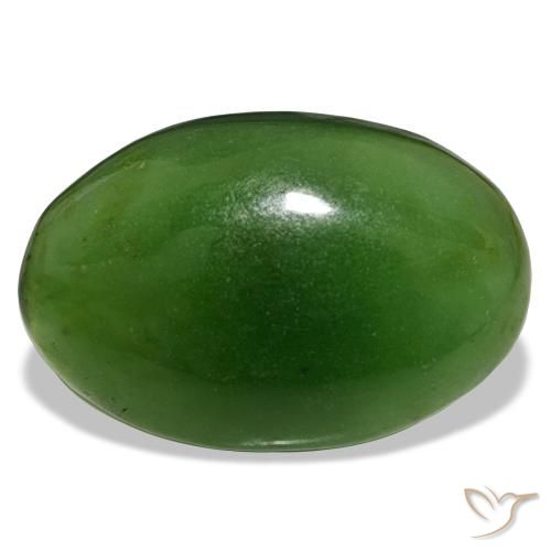 Serpentina verde natural 11,27ct, corte oval, transparente