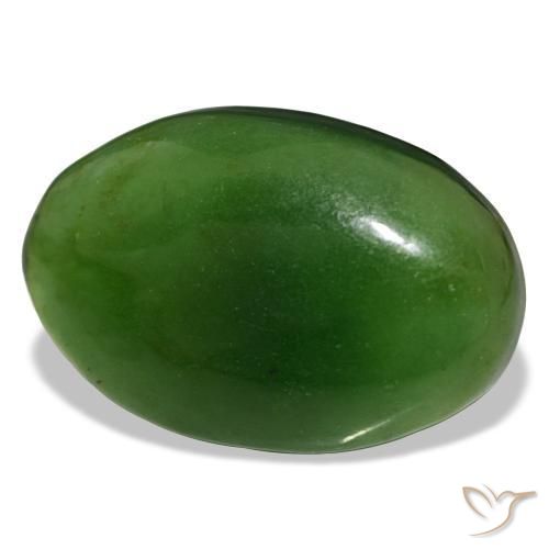 Serpentina verde natural 11,27ct, corte oval, transparente