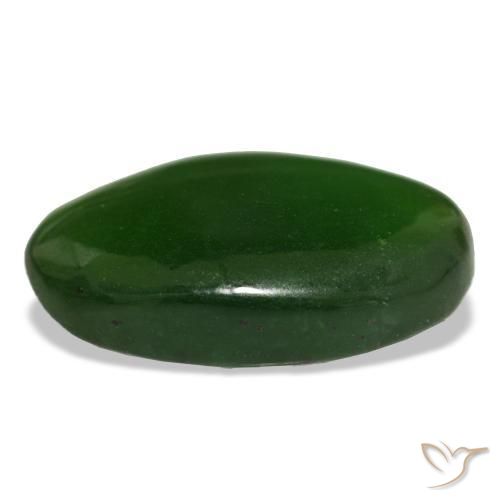 Serpentina verde natural 11,27ct, corte oval, transparente