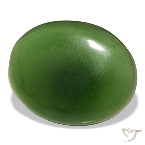 Serpentina verde natural 19,15ct, corte oval, transparente