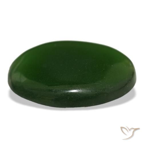 Serpentina verde natural 19,15ct, corte oval, transparente