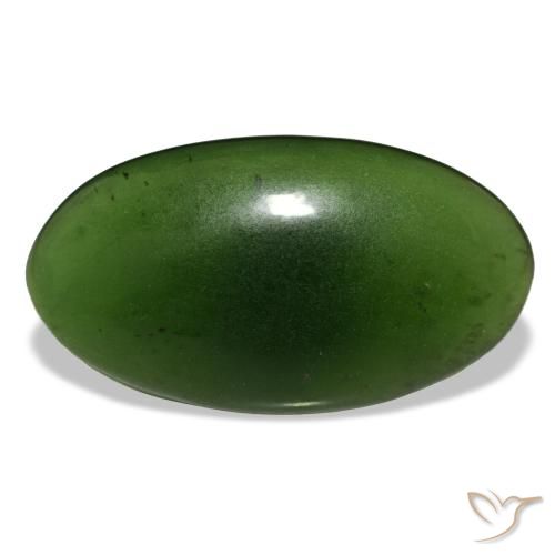 Serpentina verde natural 11,55ct, corte oval, transparente