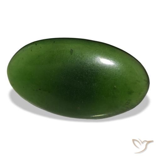 Serpentina verde natural 11,55ct, corte oval, transparente