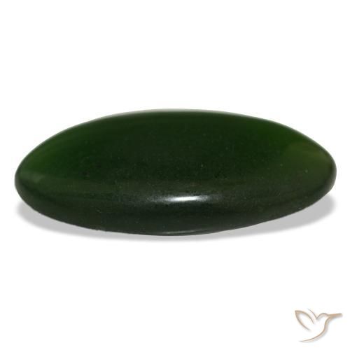 Serpentina verde natural 11,55ct, corte oval, transparente
